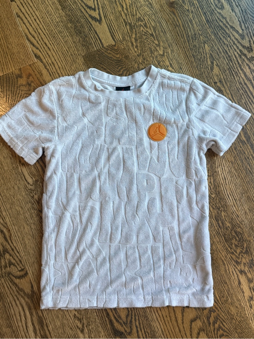 Jordan Jump Man Kids' Light Blue/Grey Textured Short-Sleeve Tee